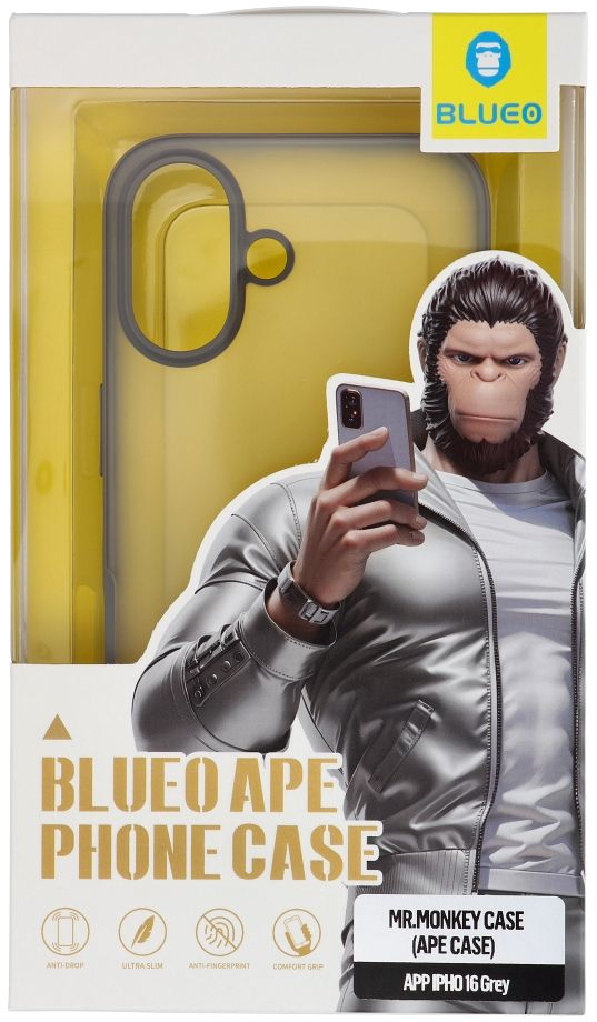 BLUEO APE Phone Case - Apple iPhone 16 gray