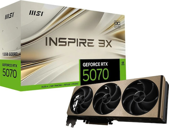 MSI GeForce RTX 5070 12GB GDDR7 Inspire 3X OC Κάρτα Γραφικών V532-006R (V532-006R)