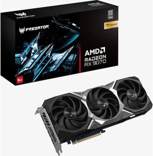 Acer Radeon RX 9070 16GB GDDR6 Predator BiFrost Κάρτα Γραφικών DP.Z4GWW.P01 (DP.Z4GWW.P01)