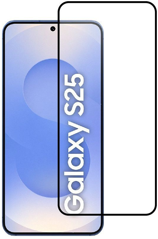 Tempered Glass Blue Star - SAMSUNG Galaxy S25+/S25 Edge Full Face (full glue/case friendly) - black Tempered Glass Blue Star