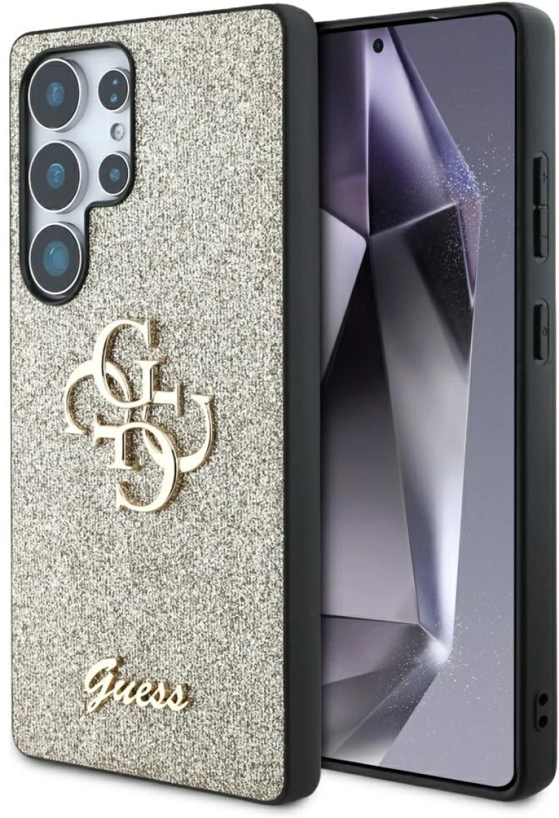 GUESS case for SAMSUNG S25 Ultra GUHCS25LHG4SGD (Fixed Glitter Big 4G) gold