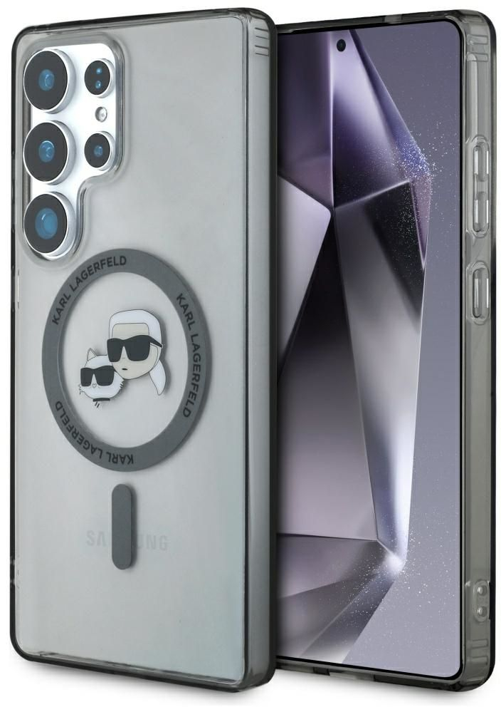 KARL LAGERFELD case for SAMSUNG S25 Ultra KLHMS25LHLSKCK (Magnetic IML Metal KC Heads) black