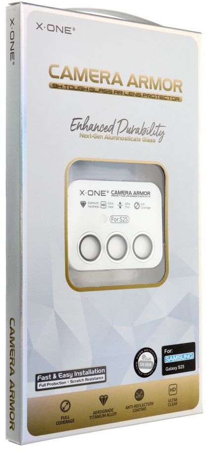 X-ONE Sapphire Camera Armor - for Samsung Galaxy S25 - silver