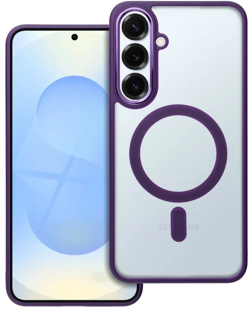 MATTE MAG COVER case compatible with MagSafe for SAMSUNG S25 PLUS purple