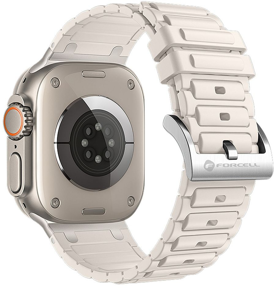 FORCELL F-DESIGN FA06 silicone strap for APPLE Watch 38 / 40 / 41 mm white