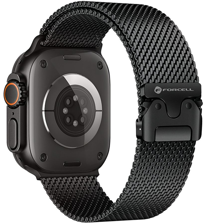FORCELL F-DESIGN FA11 stainless steel strap for APPLE Watch 42 / 44 / 45 / 49 mm black