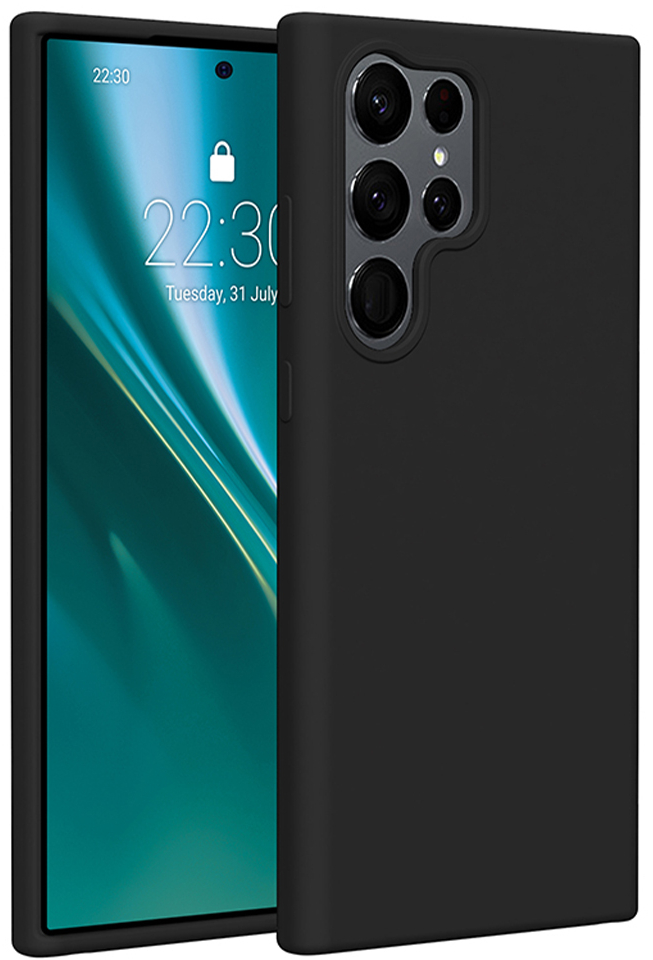 Etteri Silicone case for Samsung Galaxy S23 Ultra black