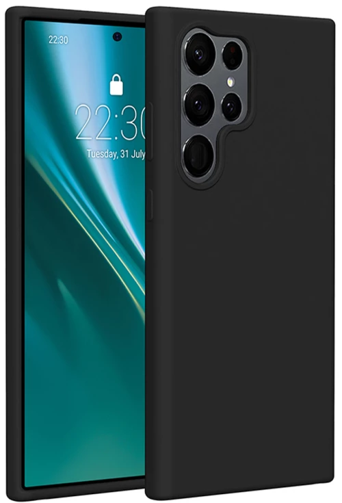 Etteri Silicone case for Samsung Galaxy S23 Ultra black