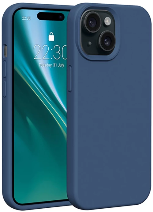 Etteri Silicone case for iPhone 14 6,1" dark blue
