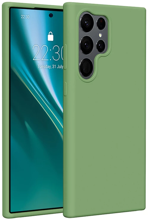 Etteri Silicone case for Samsung Galaxy S23 Ultra light green