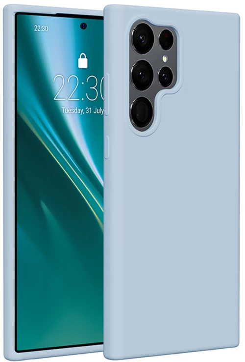 Etteri Silicone case for Samsung Galaxy S23 Ultra light blue