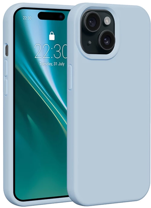 Etteri Silicone case for iPhone 13 6,1" light blue