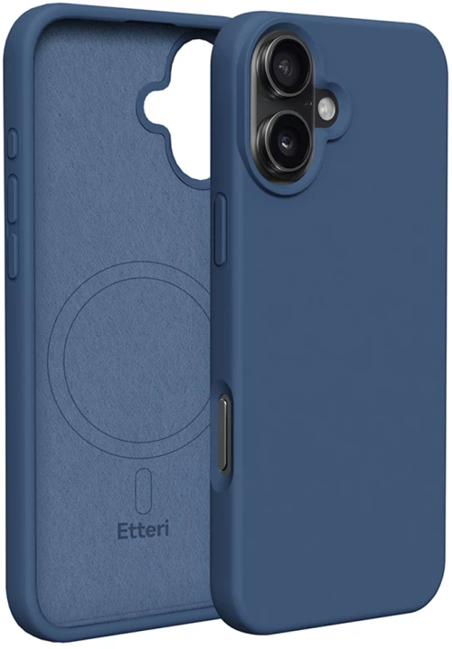 Etteri Silicone Mag case for iPhone 16 Plus 6,7" dark blue