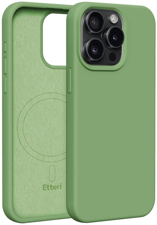 Etteri Silicone Mag case for iPhone 12 / 12 Pro 6,1" light green