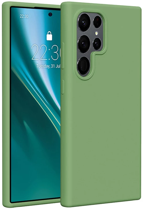 Etteri Silicone case for Samsung Galaxy S25 Ultra light green