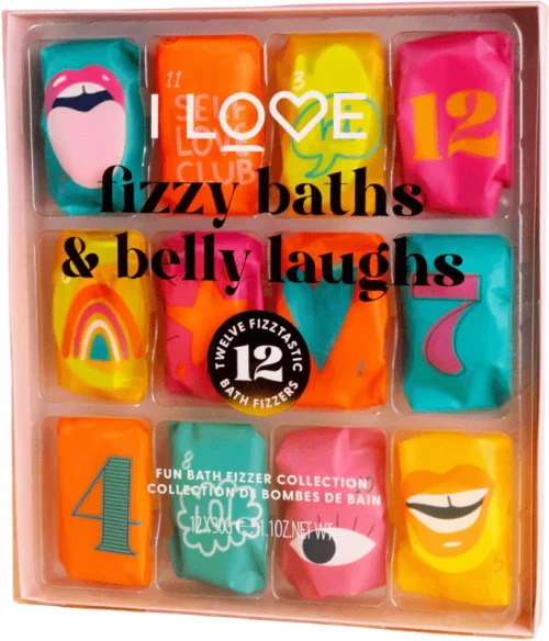 Set, I Love, Fizzy Baths & Belly Laughs, Bath Bomb, 12 pcs, 40 g
