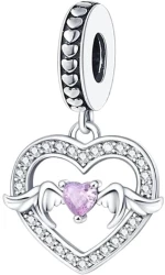 Charm από ασήμι 925 καρδιά (C1243)