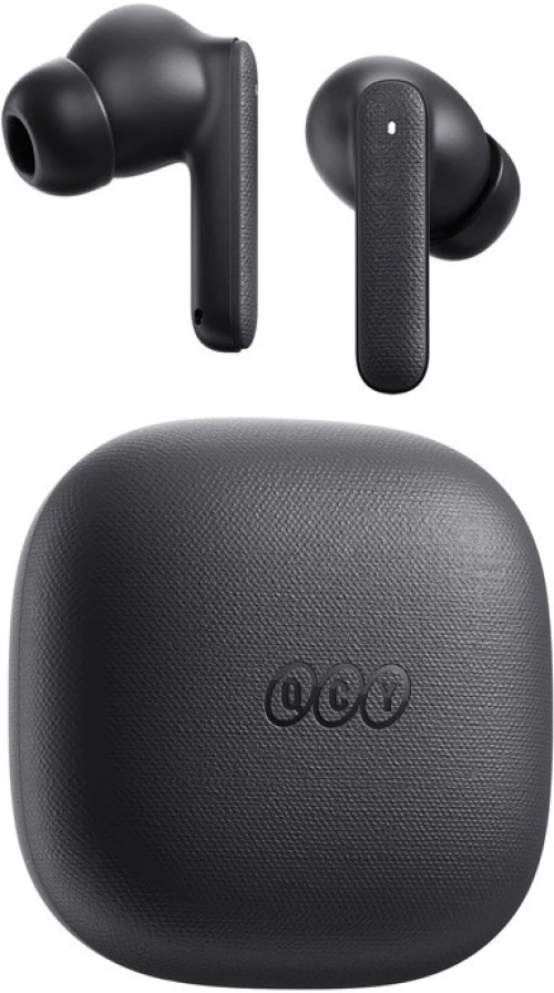 QCY Buds Grey (QT43) - Noise Reduction Clear Calls TWS Earbuds 35h, 10mm dynamic drivers