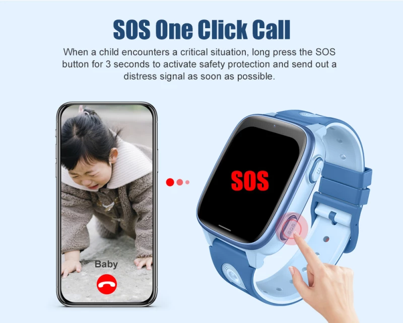 INTIME GPS smartwatch για παιδιά IT-072, 1.83", κάμερα, 4G, IPX5, μπλε