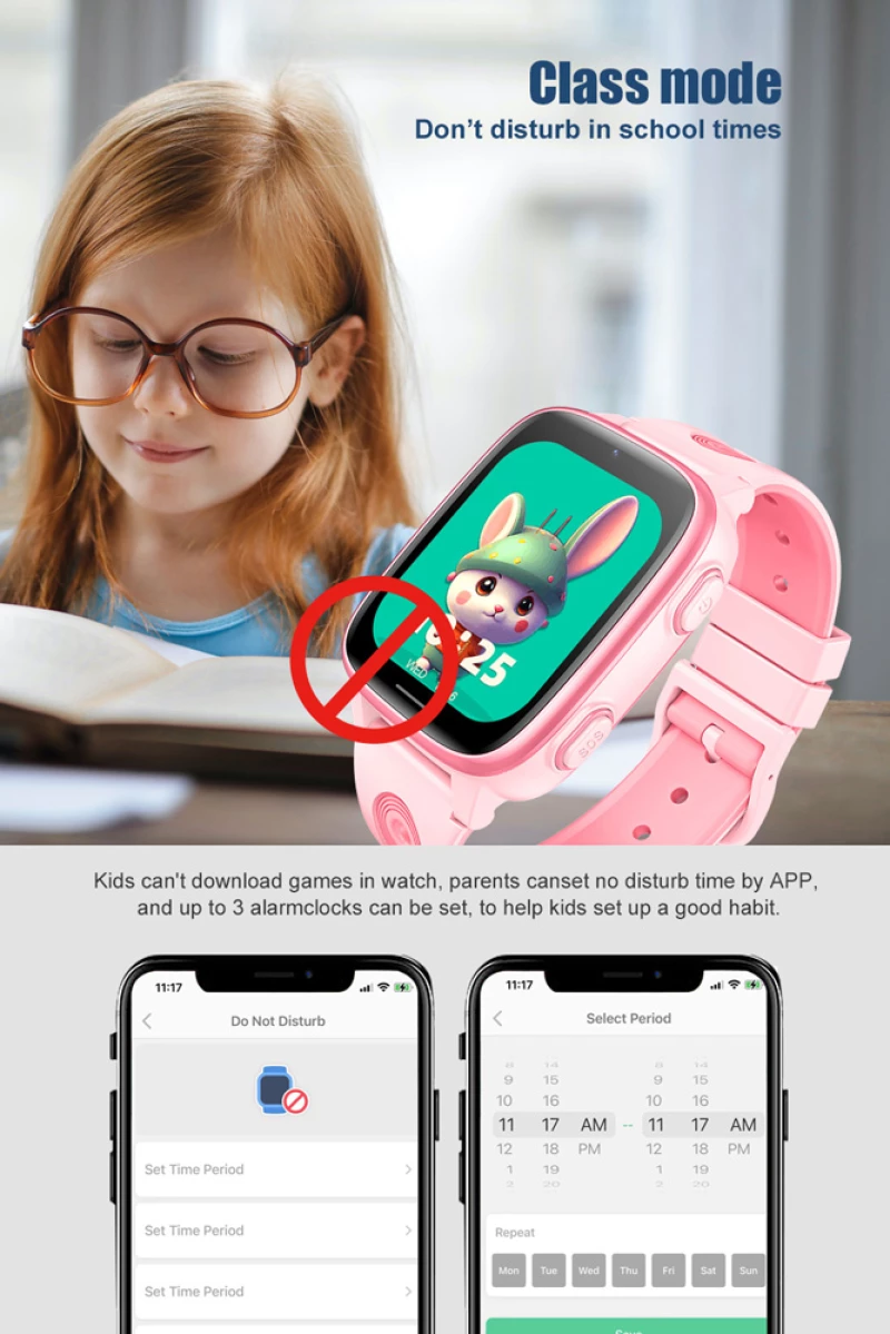 INTIME GPS smartwatch για παιδιά IT-072, 1.83", κάμερα, 4G, IPX5, μπλε
