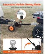 1500lbs 2-in-1 Trailer Dolly 22 and 26 in Adjustable Height 2in Ball with Caster