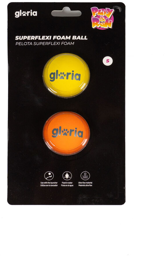 Μπάλα για τα Κατοικίδια ζώα Gloria PLAY AND RUN Κίτρινο Αφρός TPR S 4,5 cm x2