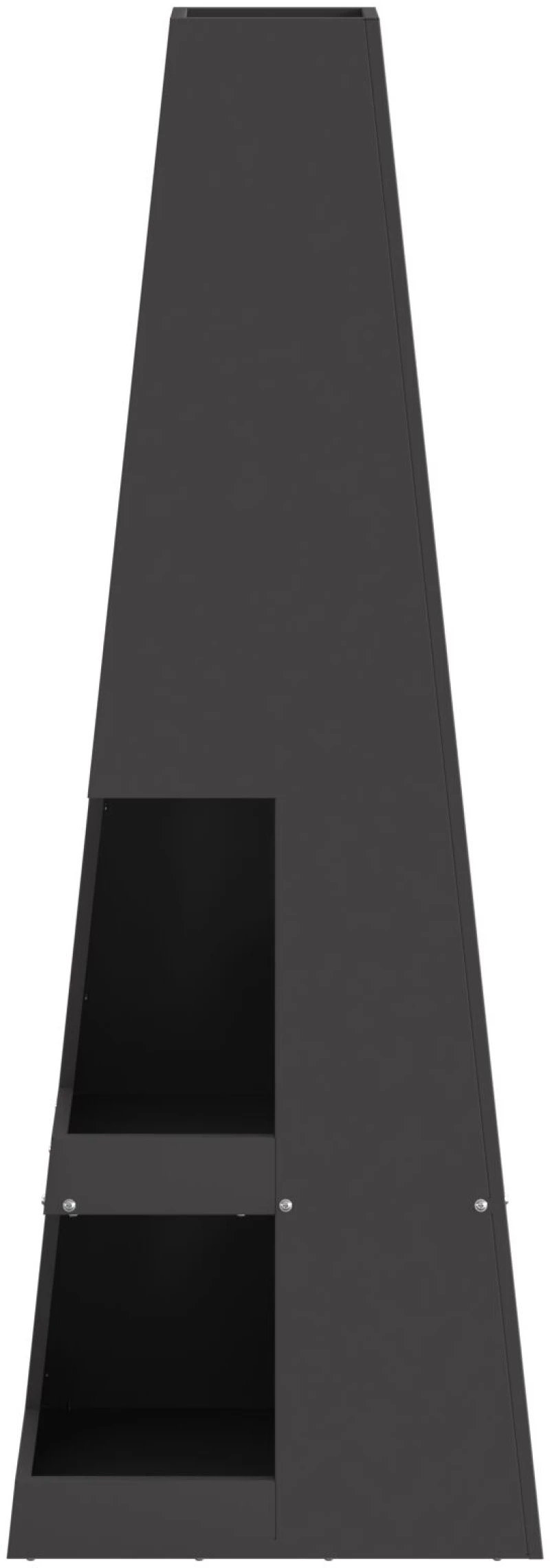 vidaXL Σόμπα Ξύλου με Αποθήκη Ξύλων, Μαύρη, 35 x 35 x 100 εκ., Ατσάλι