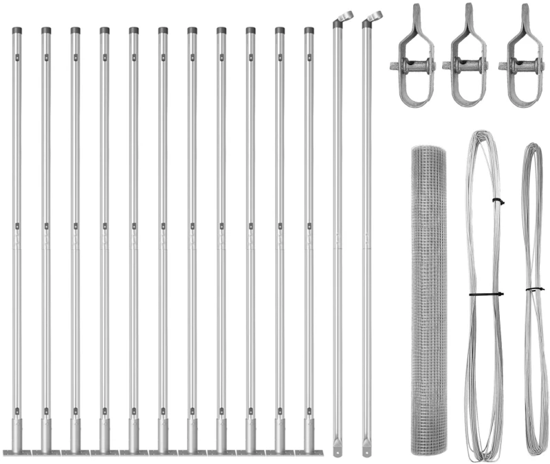 vidaXL Σετ Στυλών 25 μ Σετ των 2 Γαλβανισμένο ασημένιο Γαλβανισμένο ατσάλι