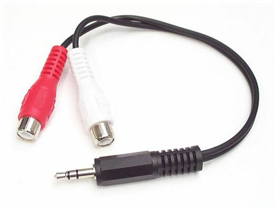 Καλώδιο Ήχου Jack σε RCA Startech MUMFRCA Μαύρο 0,15 m