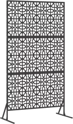 vidaXL Μαύρη Ιδιωτική Οθόνη 100x50x180 εκ Ατσάλι