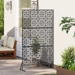vidaXL Μαύρη Ιδιωτική Οθόνη 100x50x180 εκ Ατσάλι