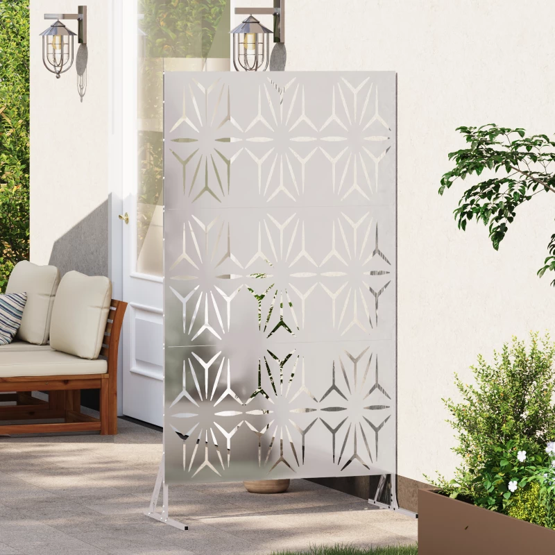 vidaXL Ιδιωτική Οθόνη 100x50x180 εκ από Ανοξείδωτο Ατσάλι