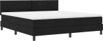 vidaXL Kρεβάτι Box Spring με Στρώμα Μαύρο 180x200 εκ. Υφασμάτινο