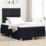 vidaXL Κρεβάτι με Πλαίσιο και Στρώμα Μαύρο 120x200 εκ. Ύφασμα