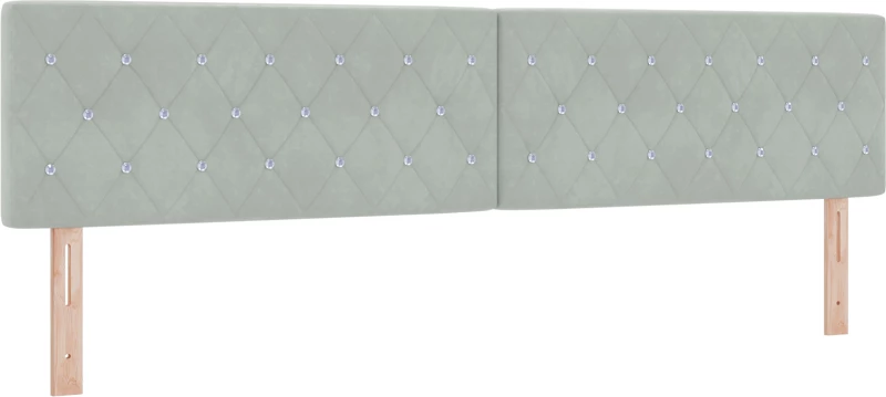 Κρεβάτι Box Spring με Στρώμα vidaXL Ανοιχτό Γκρι 200x200 εκ. Βελούδο