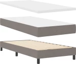 vidaXL Κρεβάτι Box Spring με Ματ στο Ταουπέ, 90 x 200 cm Υφάσματος