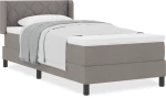 vidaXL Κρεβάτι Box Spring με Ματ στο Ταουπέ, 90 x 200 cm Υφάσματος
