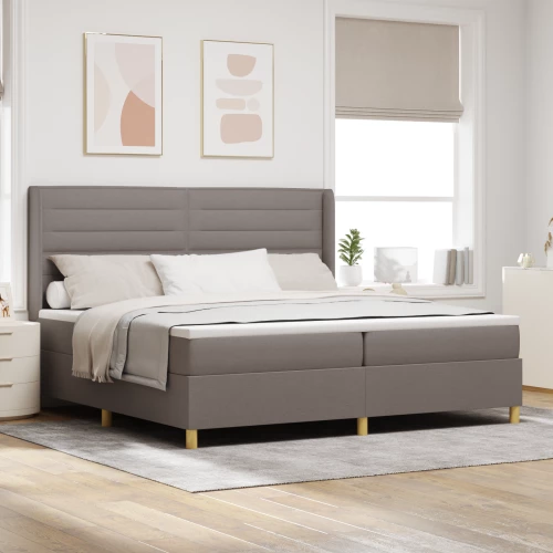 vidaXL Κρεβάτι με Ελατήρια και Μαξιλάρι Ταπέ 200x200 εκ Ύφασμα
