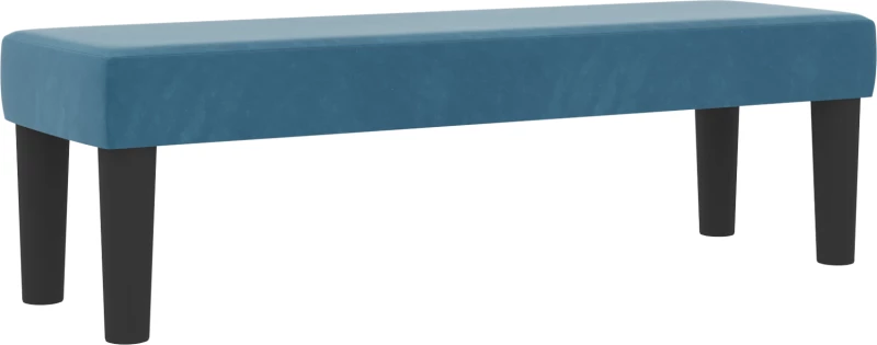 vidaXL Κρεβάτι Box Spring με Στρώμα & Πάγκο Σκούρο Μπλε 200x200 εκ. Βελούδο