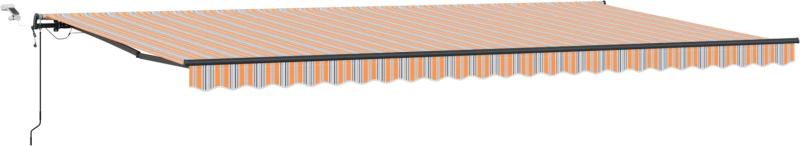 vidaXL Ανασυρόμενη τέντα με LED πολύχρωμες ρίγες 600x300 εκ.