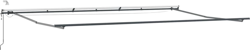 vidaXL Ανασυρόμενη τέντα με LED πολύχρωμες ρίγες 600x300 εκ.