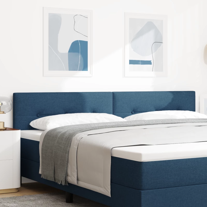 vidaXL LED Κεφαλάρι Με Κουμπιά Μπλε 100 εκ Υφασμάτινο