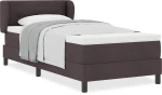 vidaXL Κρεβάτι Box Spring με Στρώμα Σκούρο Καφέ 100x200 εκ Υφασμα