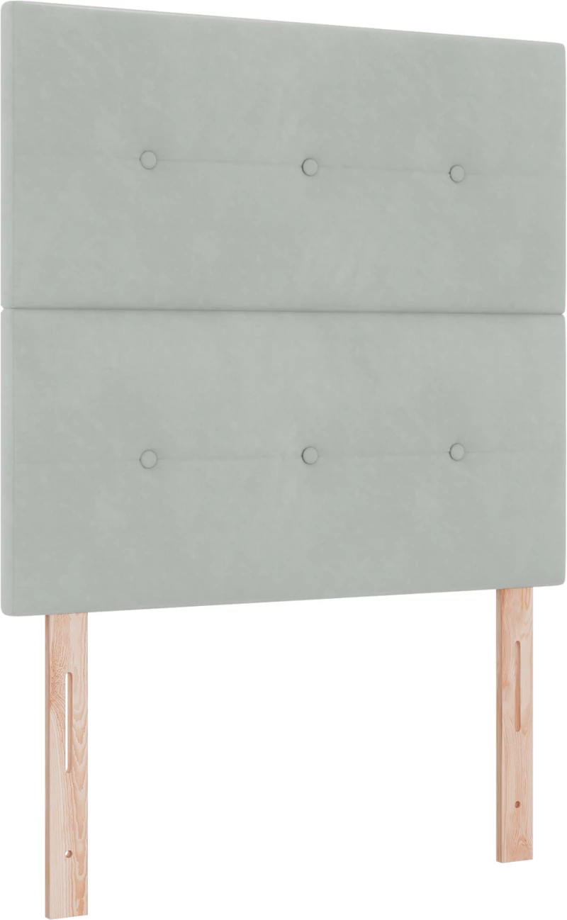 κρεβάτι box spring με στρώμα vidaXL ανοιχτό γκρι 90x190 εκ βελούδο