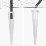 vidaXL Γκρίζος Εξάγωνος Φράκτης 0.8x100 μ Μέταλλο