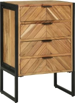 vidaXL Highboard 50x35x75 εκ Μασίφ Ξύλο Ακακίας