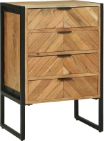 vidaXL Highboard 50x35x75 εκ Μασίφ Ξύλο Ακακίας