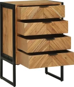 vidaXL Highboard 50x35x75 εκ Μασίφ Ξύλο Ακακίας