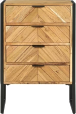 vidaXL Highboard 50x35x75 εκ Μασίφ Ξύλο Ακακίας