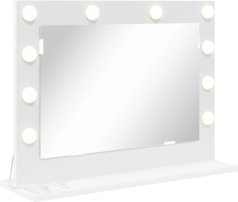 vidaXL Καθρέφτης Vanity με LED φώτα Λευκό 60x45x18 εκ.